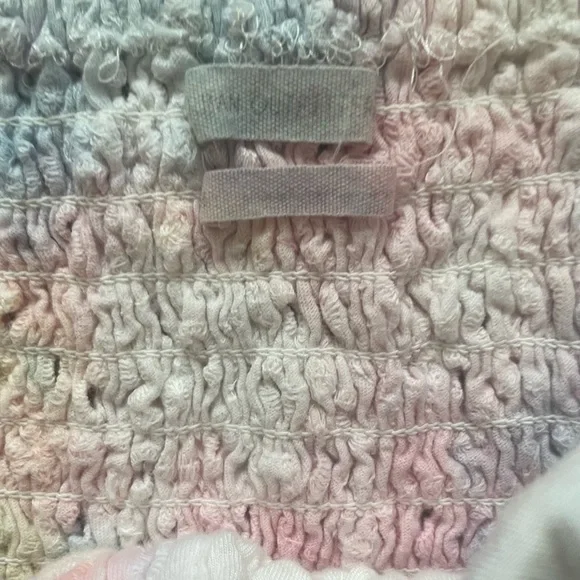 Urban Outfitters Women’s Pastel Puff Sleeve Crop Blouse Spring Summer Coquette - Picture 3 of 3